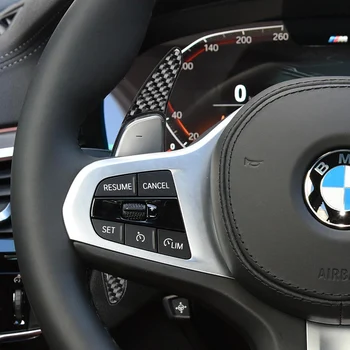 BMW için 3 5 6 7X3X4X5 G20 G30 G31 G32 G12 G01G02G05 Aksesuarları Karbon Fiber Araba direksiyon Vites Kürek İç