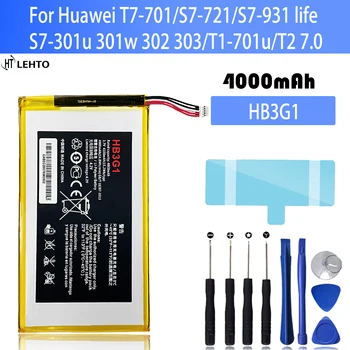 Orijinal HB3G1 / HB3G1H Pil 4000mAh İçin Huawei S7-303 S7-931 T1-701u S7-301w MediaPad 7 Lite s7-301u S7-302 tablet bataryası