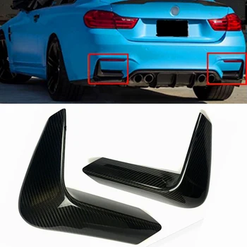 Karbon Fiber Arka Tampon Difüzör Dudak Ayırıcılar Alt Köşe BMW için rüzgarlık kapakları F80 M3 F82 F83 M4 4 Kapı 2 Kapı 2014-2019
