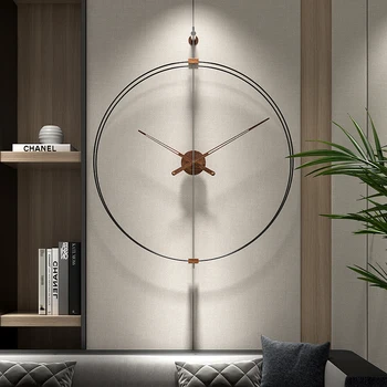 Banyo duvar saati Modern Tasarım Lüks İskandinav Saatler Ahşap Saatler Duvar Büyük Klasik Eller Reloj Pared Ev Dekorasyon YX50WC