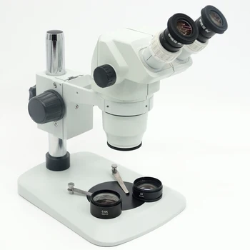 3.35 X-90X 6.7 X-45X Binoküler stereo yakınlaştırmalı mikroskop Muayene PVB Öğrencileri Microscopio + led ışık