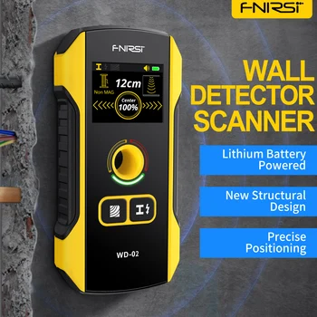 FNIRSI WD02 Duvar Dedektörü Tarayıcılar Damızlık Bulucu Konumlandırma Delik TFT Ekran AC Canlı Kablo Teller Metal Ahşap Damızlık Duvar Tarayıcı