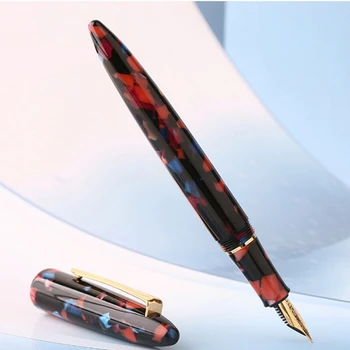 Majohn M100 Reçine Altın Klip dolma kalem Ince Ucu 0.5 mm Pürüzsüz Mürekkep Kalem Yazma Ofis Iş Okul Malzemeleri Kırtasiye