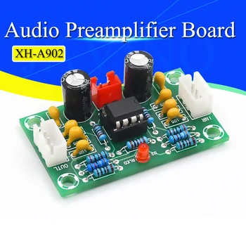 XH-A902 Ses Operasyonel Preamplifikatör devre kartı modülü NE5532 Amplifikatör Ön Panel Dijital Ton Kurulu Geniş Voltaj