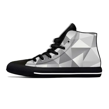 Sıcak Geometrik Soyut Üçgen Estetik rahat ayakkabılar Yüksek Top Nefes Erkekler Kadınlar Sneakers Hafif Yaz spor salonu ayakkabısı