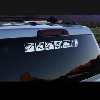 Araba Styling Oto Gövde Wingine Hood Kuyruk Sticker 4X4 Off-road 7-link Siluet Alt arazi Araçları 4WD Land Rover