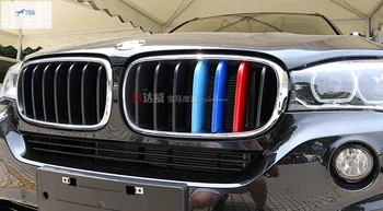 3 Adet / takım BMW X5 F15 2014-2016 / X6 F16 2015-2017 Araba Styling ön ızgara ızgara kapağı Kalıp Trim Aksesuarları
