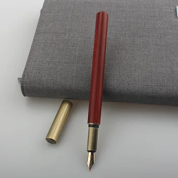 Lüks Metal dolma kalem 0.5 mm Vintage Ahşap Yazma Kalemler Öğrenciler İçin Sanat Kaligrafi Kalemleri İş Hediyeler Kırtasiye Malzemeleri