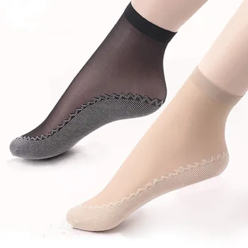 1 Çift Yeni Pamuk Alt Bayanlar Kısa Çorap İnce Elastik Anti Kanca Ter Emici Kaymaz Kadın Yumuşak Düşük Görünmez Çorap