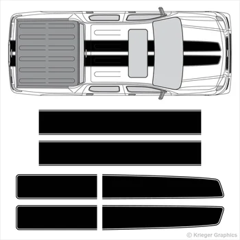 1 Takım için 3 Adet / 1 Çift Ridgeline EZ Ralli Yarış Çizgili Vinil Şerit Çıkartmaları Grafik Araba styling