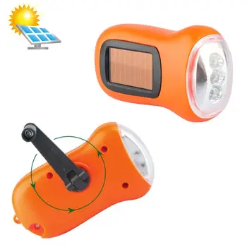 El krank dinamo güneş enerjili fener şarj edilebilir Mini LED el feneri acil Survival dişli lamba açık kamp yürüyüş için ışık