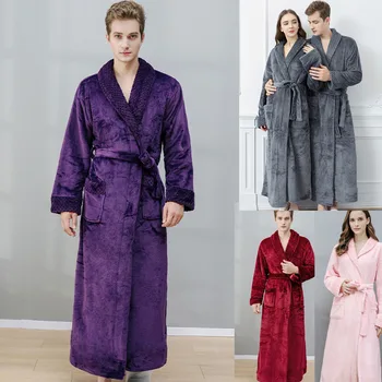 Flanel Pijama Orta Uzunlukta Büyük Ve Kalınlaşmış Pijama Erkek Ve Kadın Severler İçin