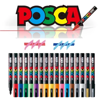 1 adet Uni POSCA işaretleyici kalem PC-3M graffiti boya kalemi poster reklam graffiti sanat boyama