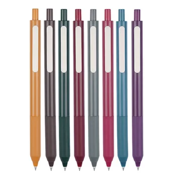 24 Adet Basın Jel Kalemler Nötr Kalem Öğrenciler Not Almak Bir Defter İmza Kalemler