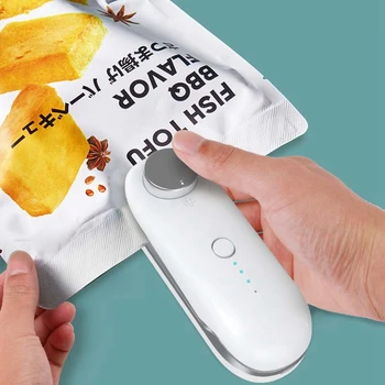 Taşınabilir Çanta ısıyla yapıştırma USB Şarj Edilebilir El ısıtmalı gıda Depolama Plastik Mühürleyen mıknatıs mühür