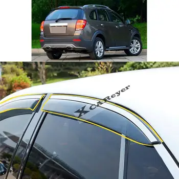CHEVROLET Captiva 2010 için 2011 2012 2013 2014 2015 2016 Araba Sticker Plastik pencere camı Rüzgar Visor Yağmur