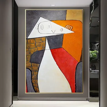 En Çok Satan Ünlü Picasso Çalışma Modern Saf El-Boyalı Tuval Resimleri Kanepe Duvar Sanatı Ev Oturma Odası Dekor Için Yağlıboya