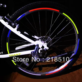 12 Levhalar = 96 şeritler Yansıtıcı Etiket Uyarı Sticker Çıkartması Bisiklet Jantları için Özel teklif - Renk Çeşitli