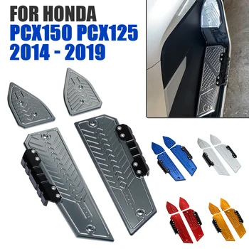Motosiklet Footrest Ayak Pedi Honda PCX150 PCX125 PCX 150 125 2014 - 2019 Ön Arka Pedalı Footboard Plaka Footpad Adım Kapak