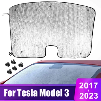 Tesla Modeli için 3 2017- 2020 2021 2022 2023 Model3 Araba ön cam güneş gölge kapak blokları UV ışınları güneşlik aksesuarları