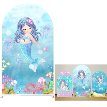 Mermaid Kemer Zemin Kapakları Denizaltı Mermaid Kemerli Standı Kapakları Kızlar için Doğum Günü Partisi Bebek duş dekorasyonu