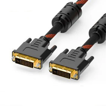 DVI kablosu 24 + 1 çift kanallı yüksek çözünürlüklü kablo masaüstü bilgisayar bağlantı monitörü DVI video kablosu saf bakır