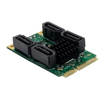 PCIe 4 Port SATA3. 0 6Gbps sabit disk Adaptör Kartı Mini PCI Express SATA 3.1 Denetleyici Genişletme Kartı