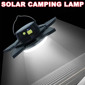 5 + 1 bıçak güneş açık katlanır ışık taşınabilir USB şarj edilebilir led lamba ampul arama ışıkları kamp acil durum lambası elektrik kesintileri için