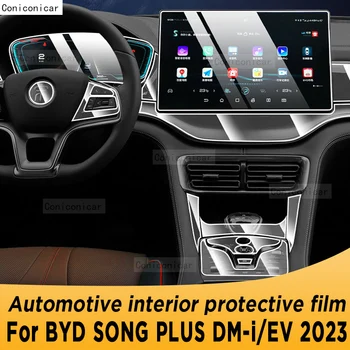 BYD şarkı Artı DM-ı / EV 2023 Şanzıman Paneli Navigasyon Otomotiv İç Ekran TPU koruyucu film Kapak Anti-Scratch
