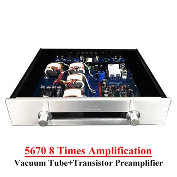 8 Kez Amplifikasyon 5670 vakumlu tüp Preamplifikatör Transistör Preamplifikatör RCA Dengeli XLR Giriş Çıkış HİFİ Amplifikatör Ses
