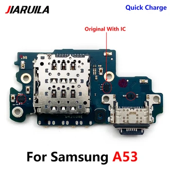 10 Adet Orijinal USB şarj portu Flex Kablo samsung için konektör A53 5G A536