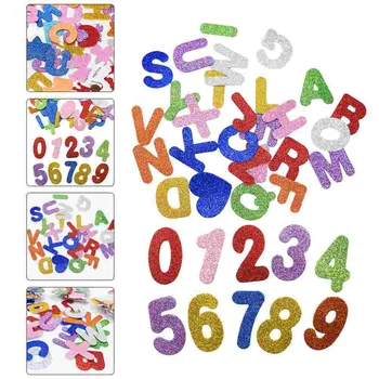 Kendinden yapışkanlı Harfler Kreş Sticker Parlak Mektup Çıkartmalar Glitter alfabe