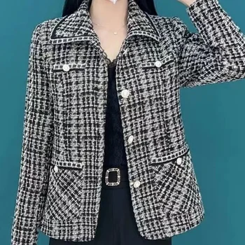 2023 Yeni Moda kadın ceketi Sonbahar Ve İlkbahar Giyim Ceket Şık Tarzı Ve Slim Fit Anneler İçin Dış Giyim Ceket Kadın R113