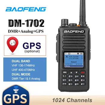 Yeni lansmanı Baofeng DM - 1702 DMR Dijital ve Analog Radyo Katmanlı 1 + 2 Çift Zaman Yuvası Çift bant 136-174 & 400-470 MHz Walkie Talkie