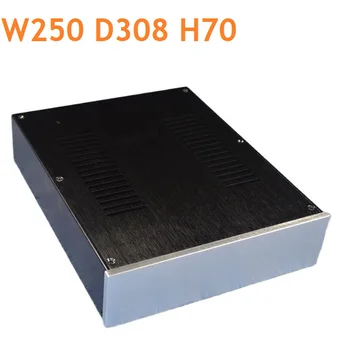 Boş Panel Tüp Sınıf A Amp Kabuk DAC Amplifikatör Konut Preamp Arka Kutu Alüminyum Şasi Güç Kaynağı DIY Durumda D308 W250 H70