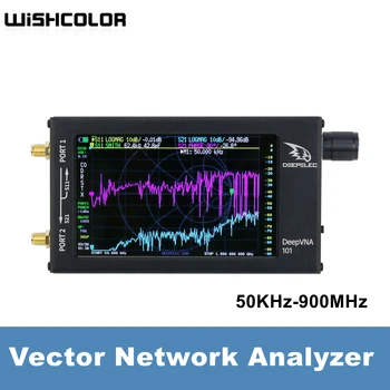 Wishcolor DeepVNA 101 Vektör Ağ Analizörü NanoVNA HF VHF UHF Analizörü Kısa Dalga SWR Metre Plastik V3. 2 Gri