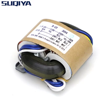 SUQIYA-R-20 saf bakır 30VA R tipi trafo 24VX2 destekler 115V ve 230V giriş